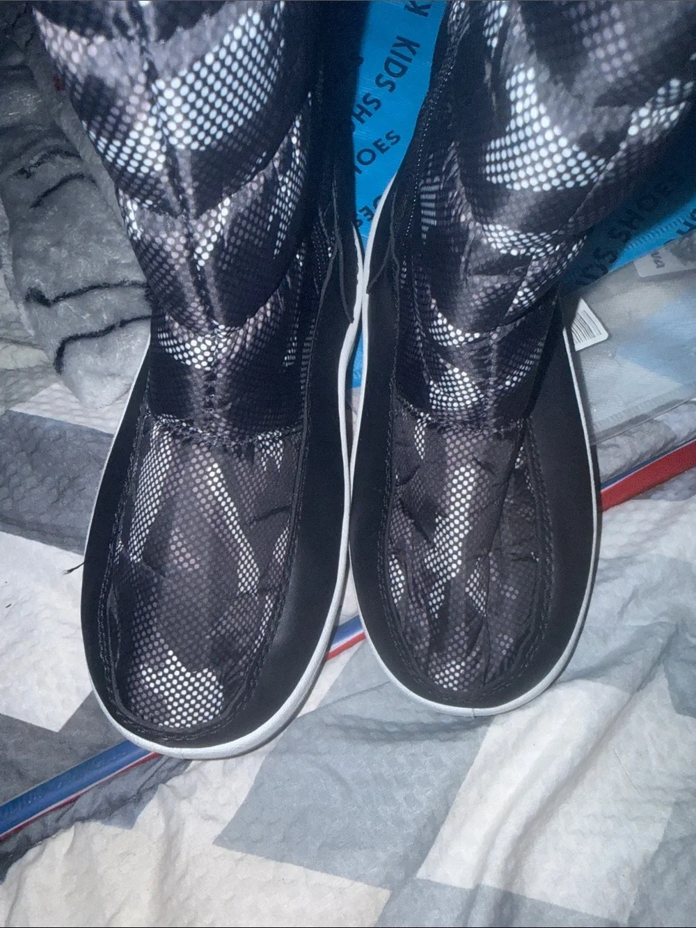 Kids Waterproof Snow Boots - Black Camo